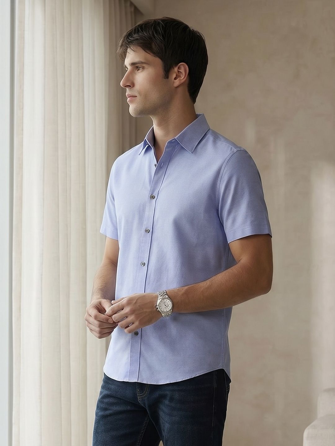 THE SHIRT CODE Premium Regular Fit Casual Shirt