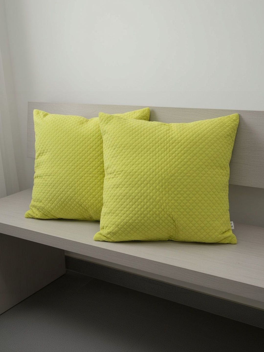 Themes Furnishings & Decor Themes Furnishings & Decor Green Set of 2 Velvet Square Cushion Covers