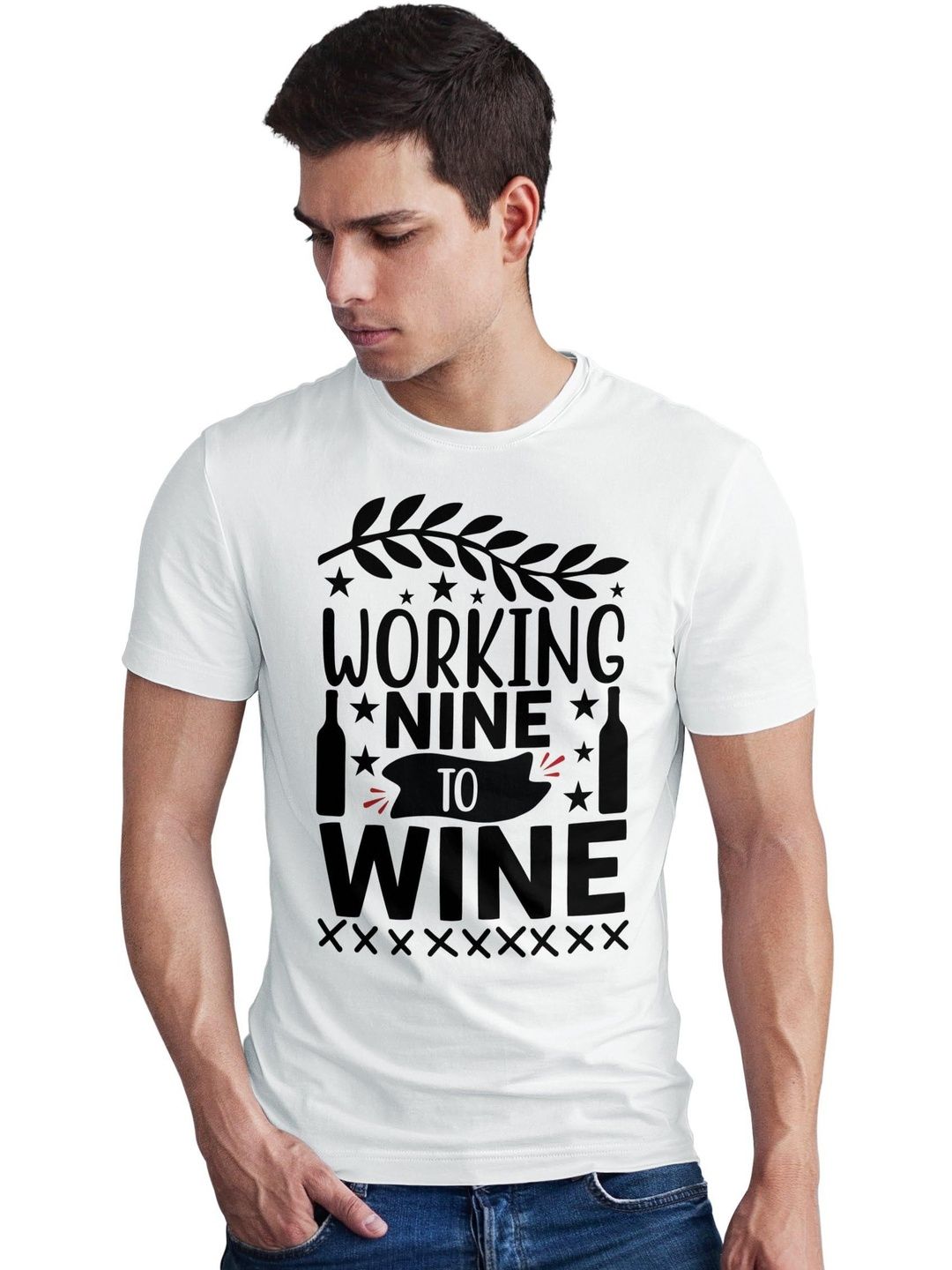 Seekbuylove Men Typography Printed Bio Finish T-shirt