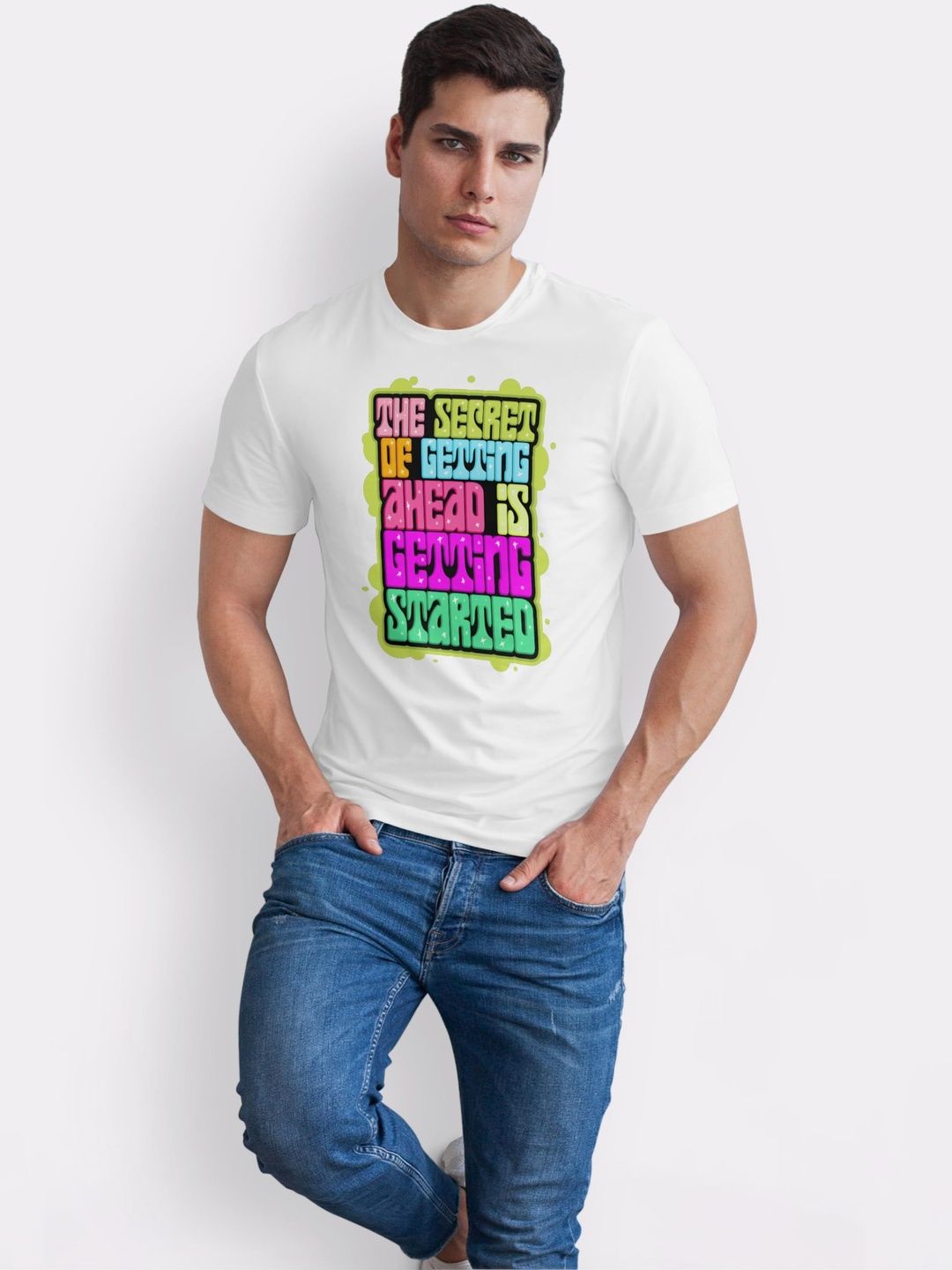 Seekbuylove Men Typography Printed Bio Finish T-shirt