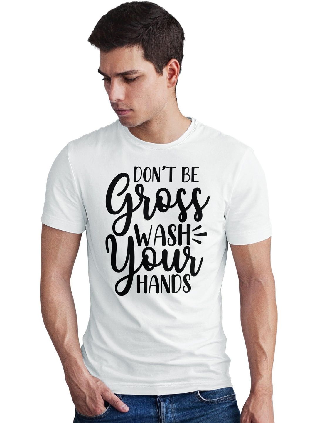 Seekbuylove Men Typography Printed Bio Finish T-shirt