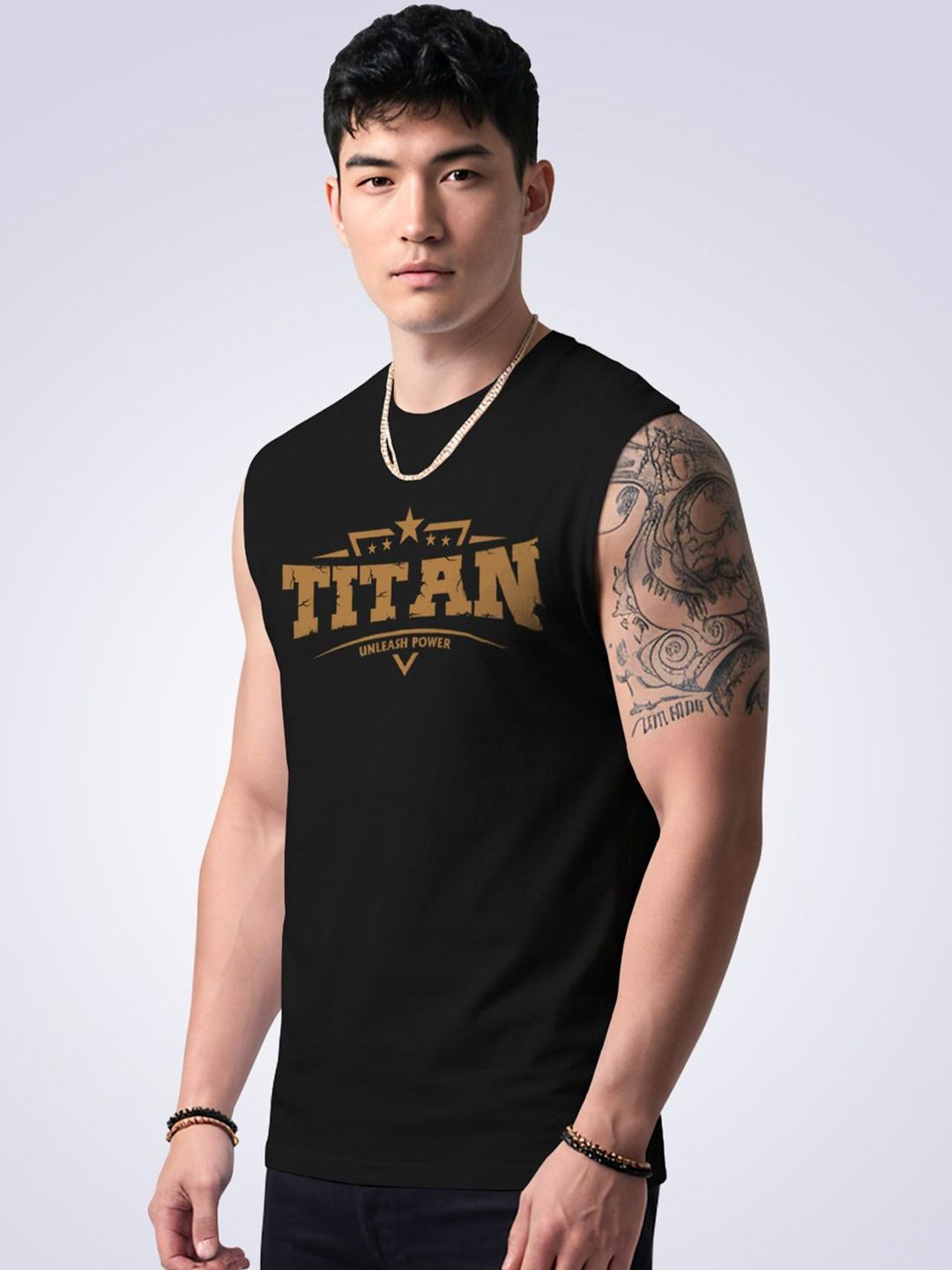 I&D Men Typography Printed T-shirt