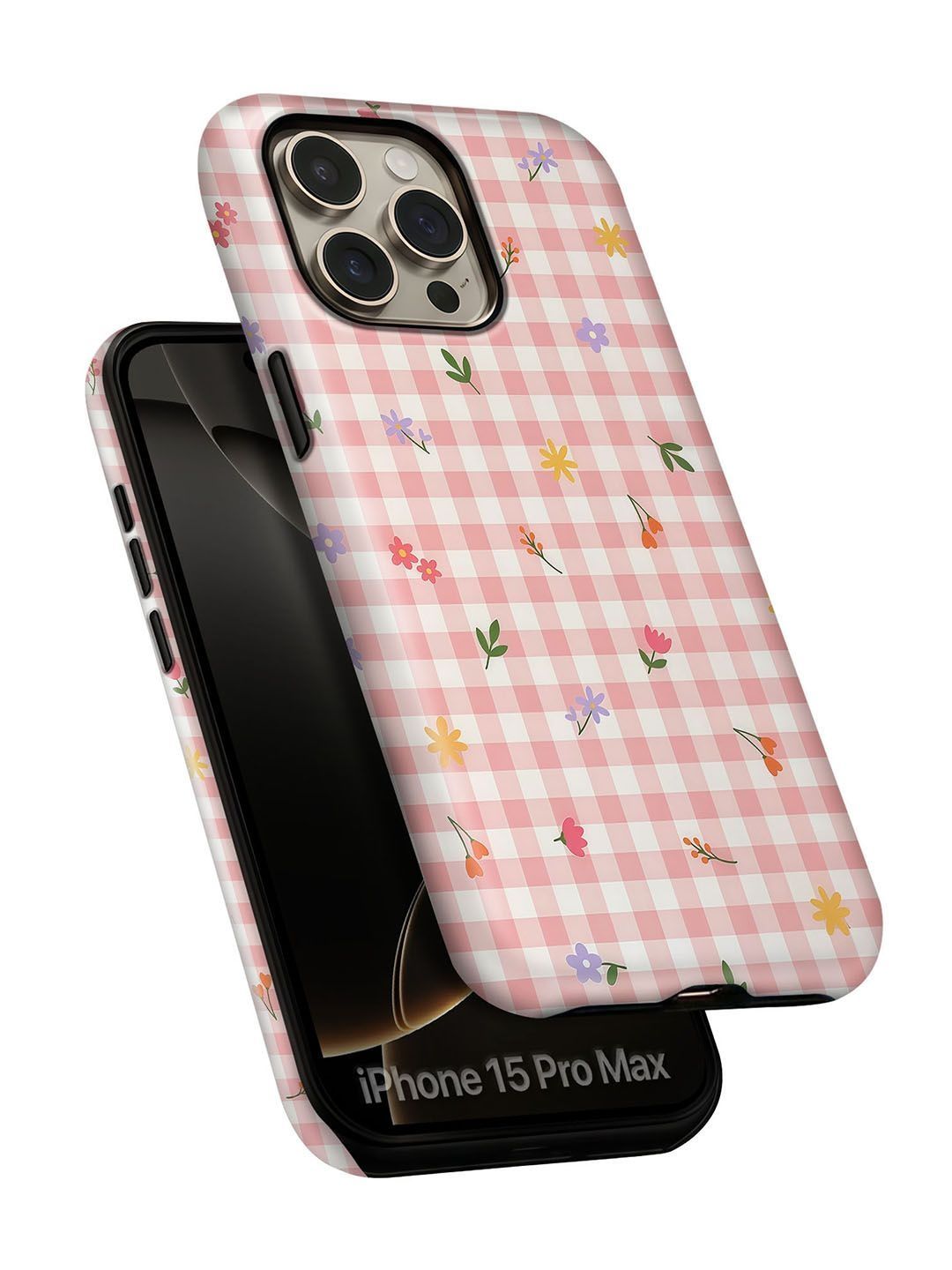 QRIOH Floral Printed iPhone 15 Pro Max Back Case Mobile Accessories