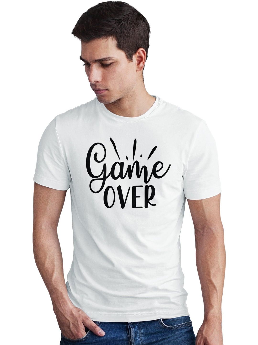 Seekbuylove Men Typography Printed Bio Finish T-shirt