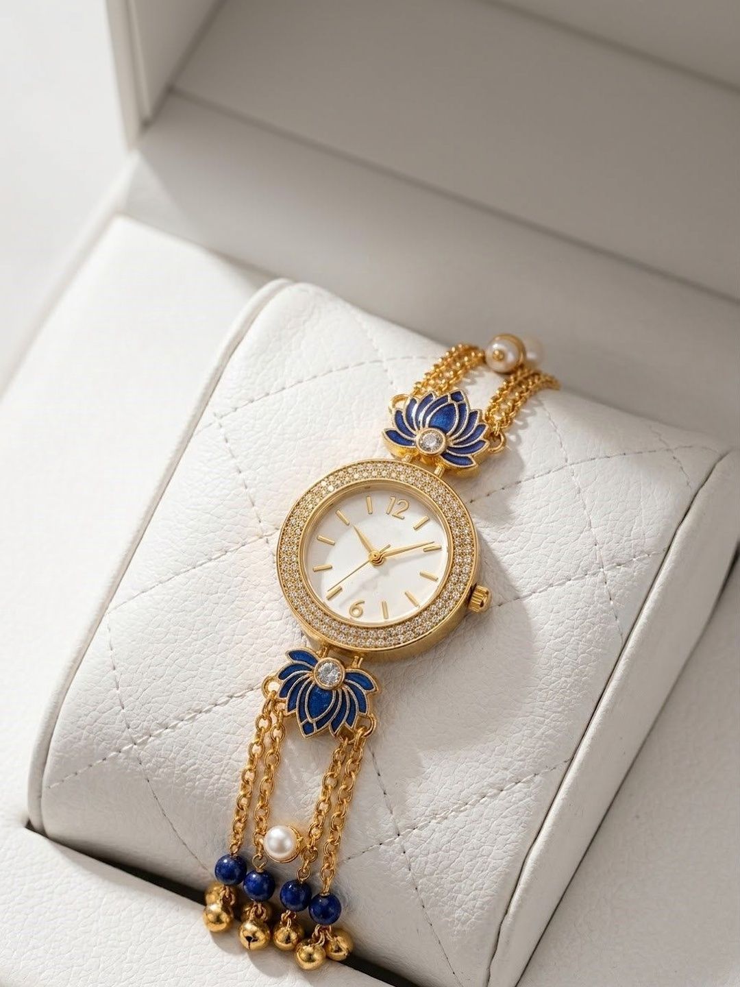 LAKSH Unisex Dial & Bracelet Style Straps Analogue Watch Kamal watch BlueW1