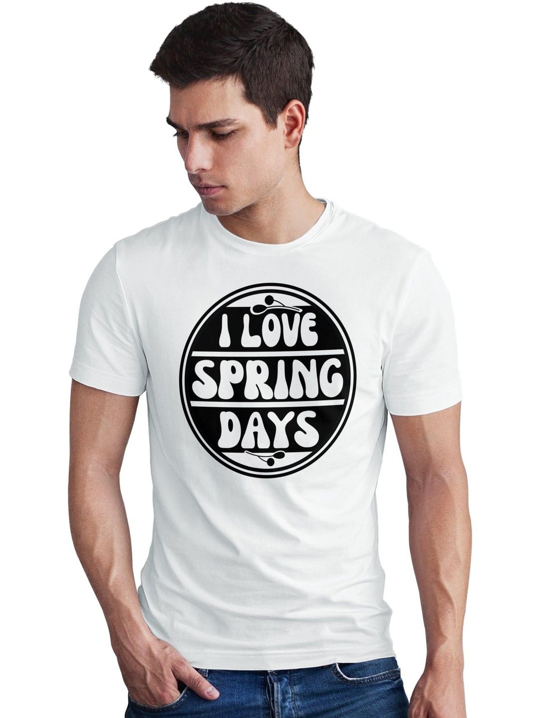 Seekbuylove Men Typography Printed Bio Finish T-shirt