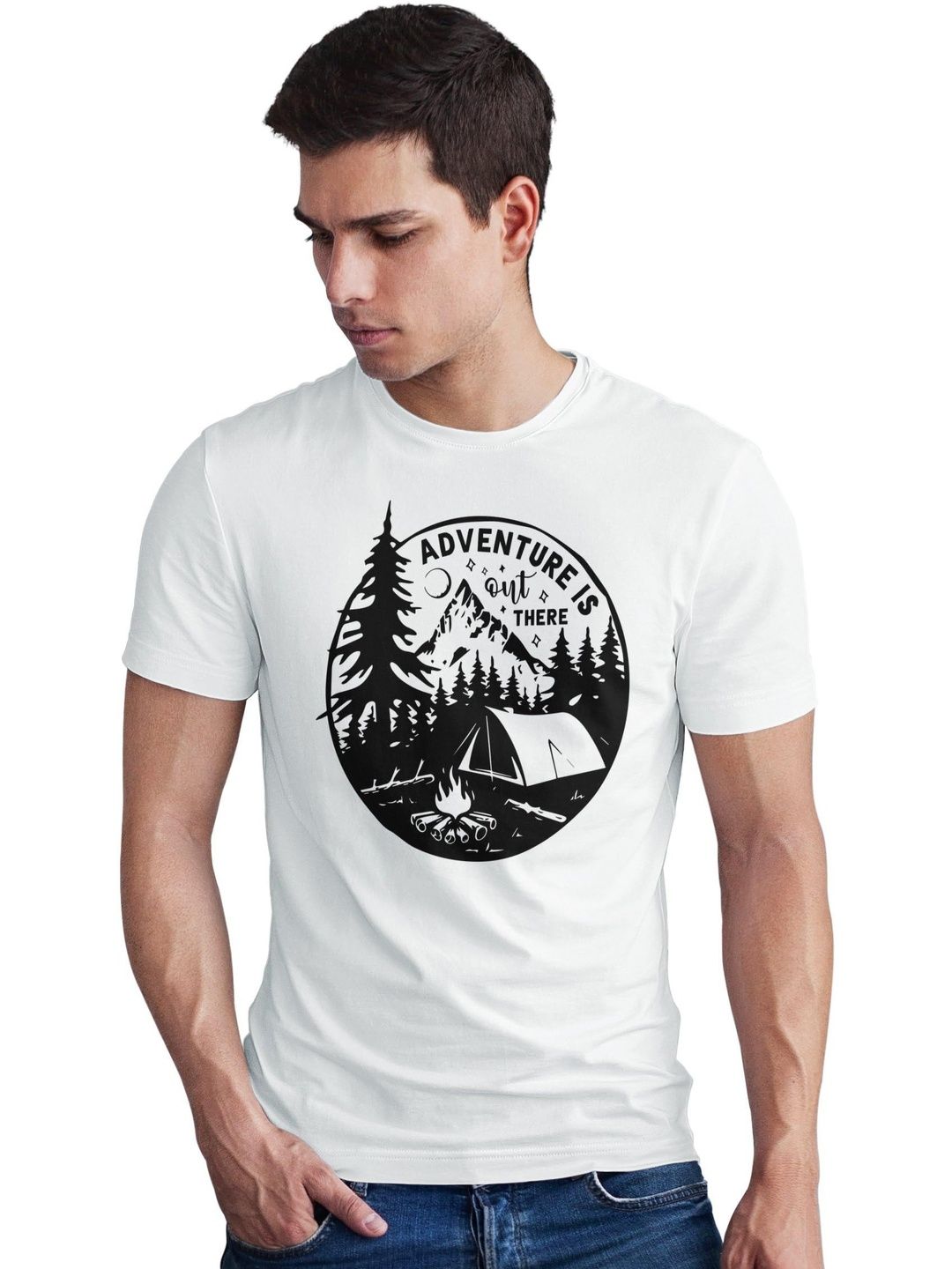 Seekbuylove Men Printed Bio Finish T-shirt