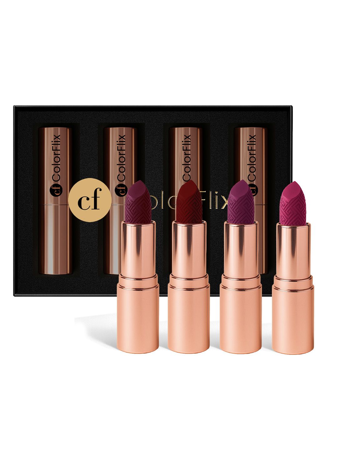 COLORFLIX COLORFLIX Set Of 4 Velvet Quad Matte Lipstick - 3.5 g Each