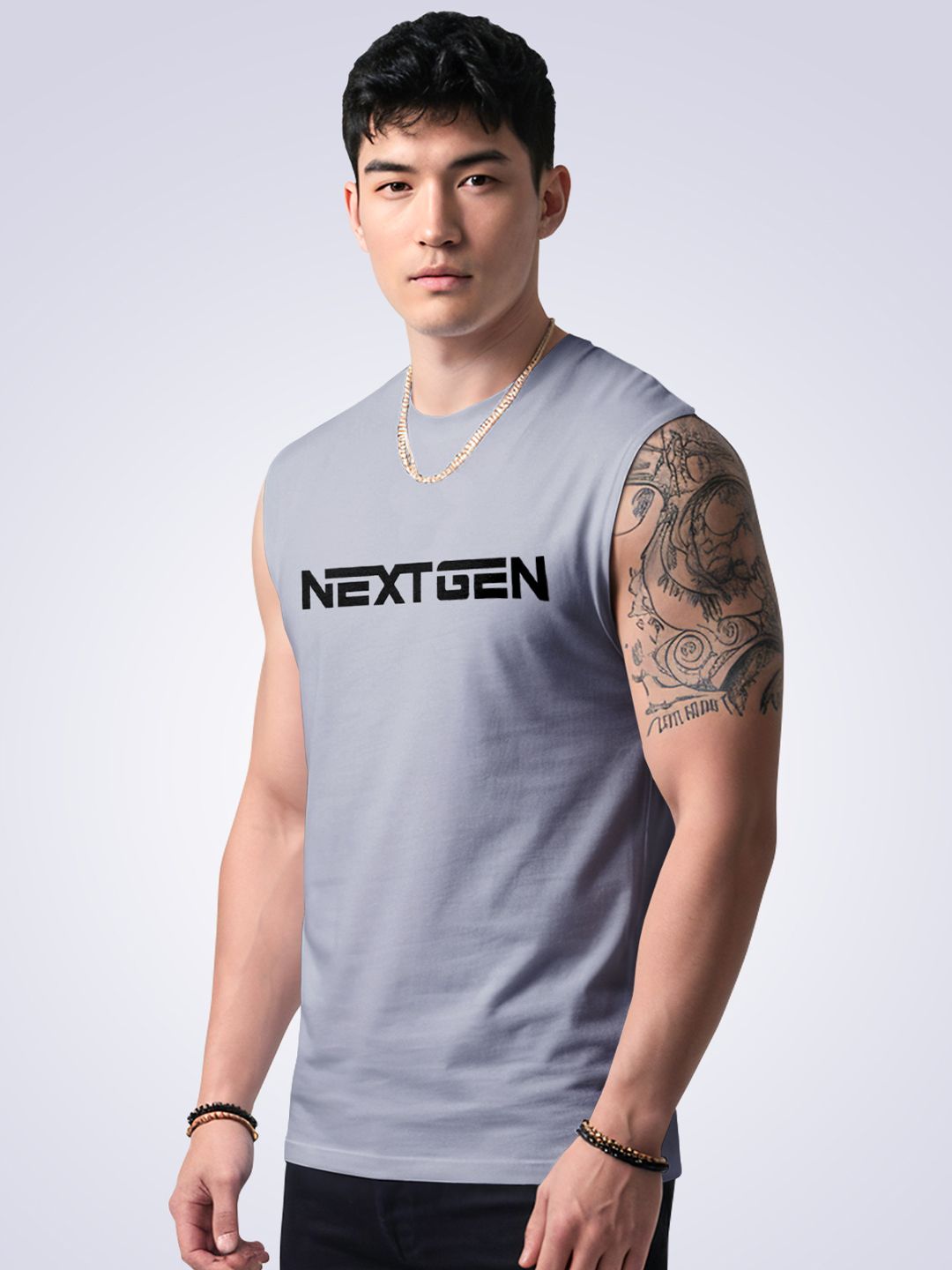 I&D Men Typography Printed Drop-Shoulder Sleeves T-shirt