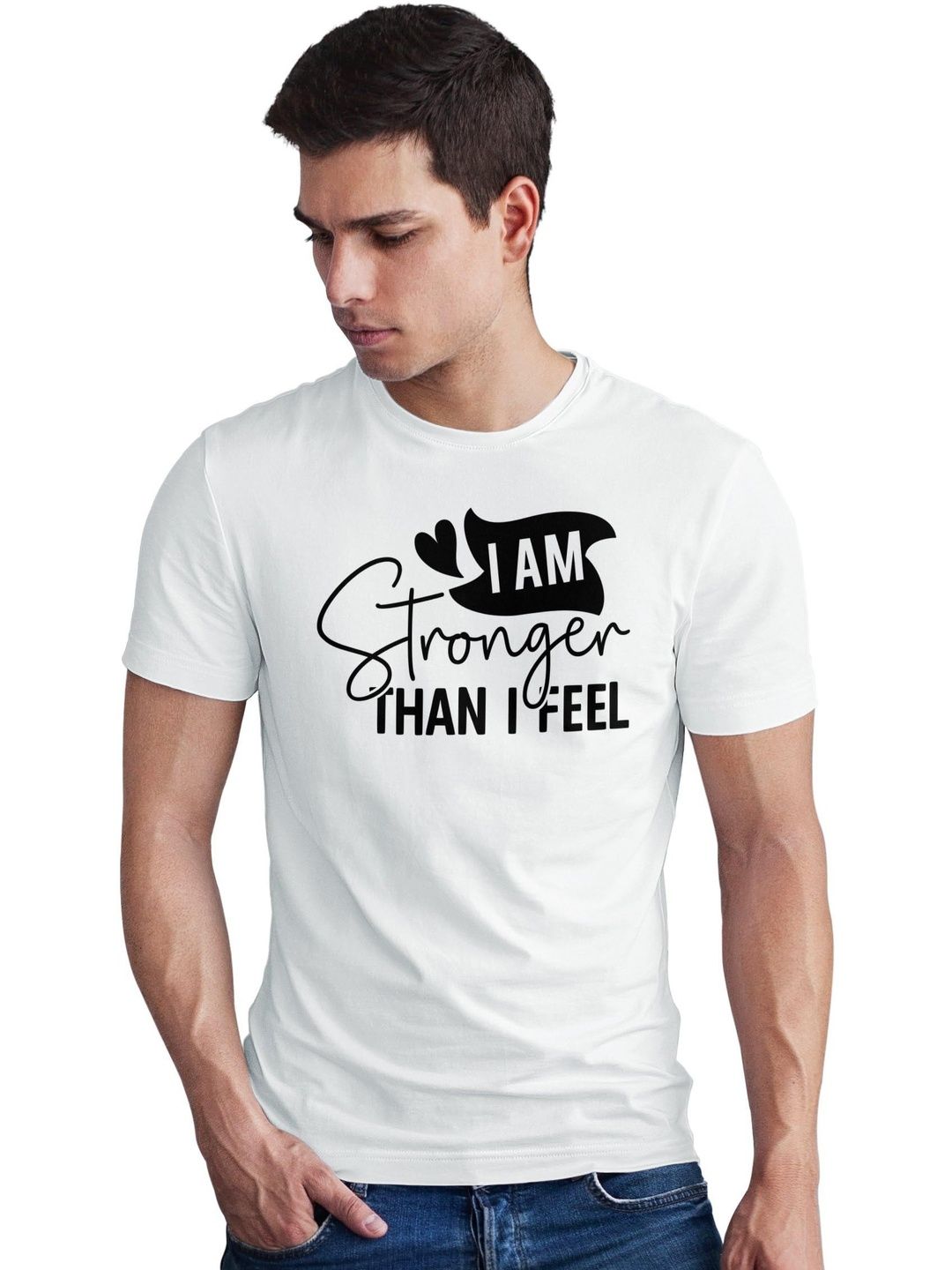 Seekbuylove Men Typography Printed Bio Finish T-shirt