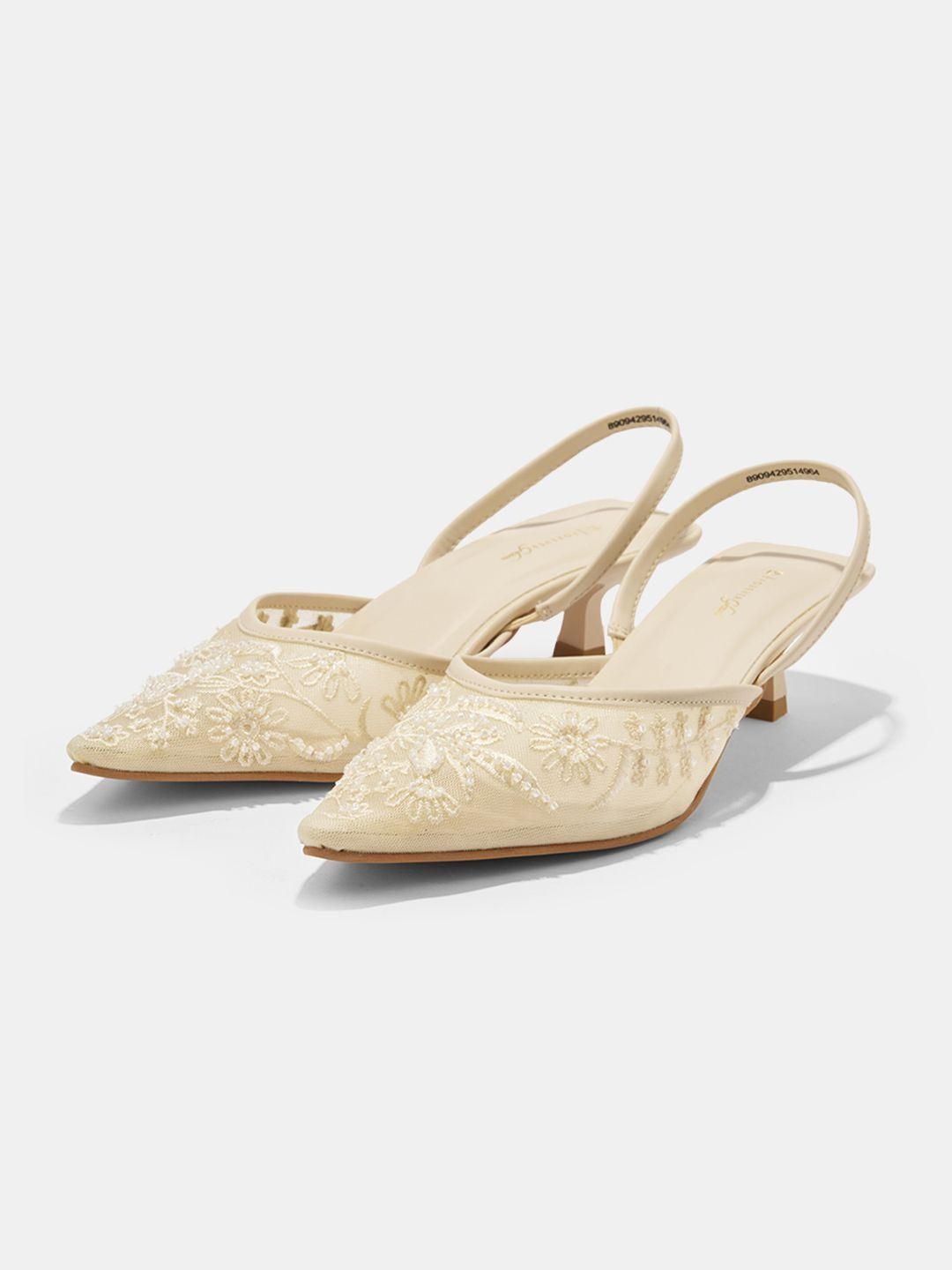 Forever Glam by Pantaloons Embellished Party Kitten Pumps