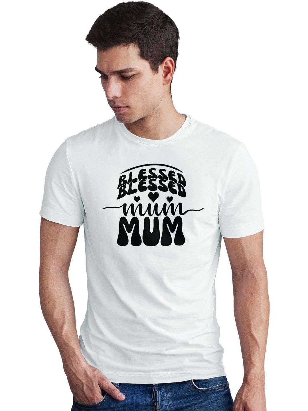 Seekbuylove Men Typography Printed Round Neck Bio Finish Cotton T-Shirt