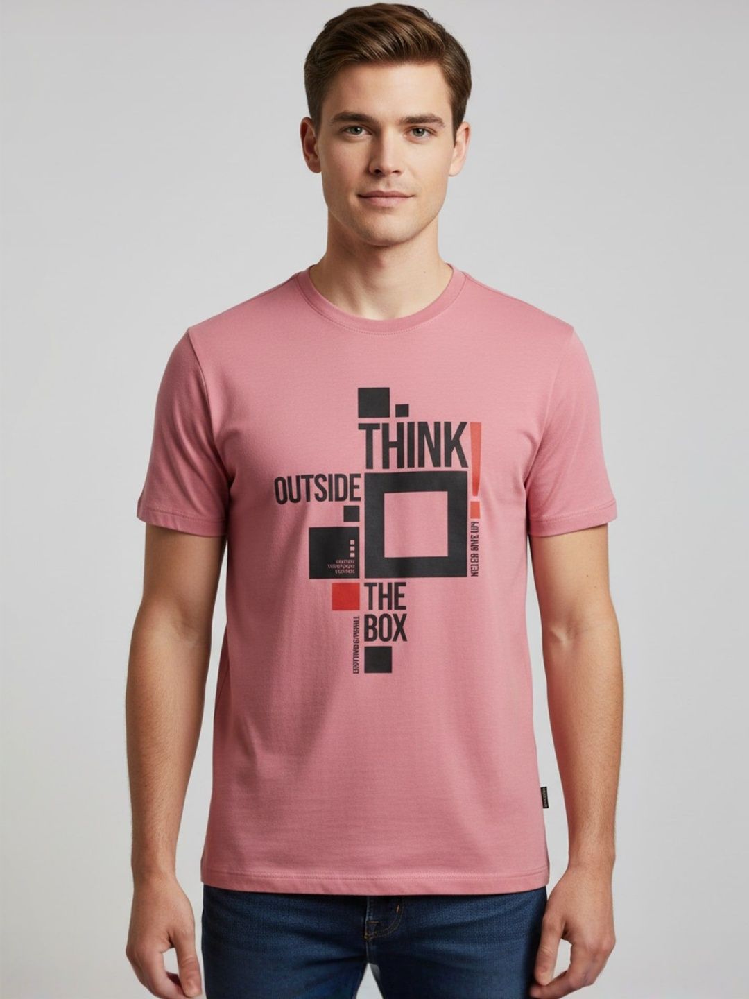 M.O.J.O MONKEY Men Typography Printed T-shirt