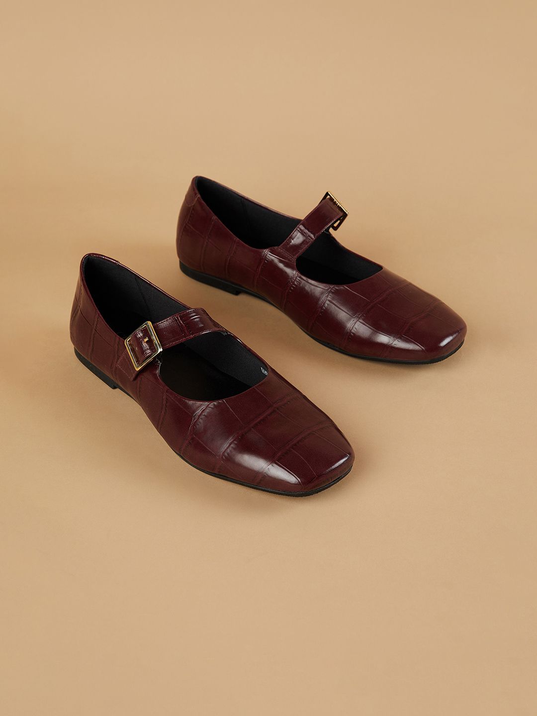CODE by Lifestyle CODE by Lifestyle Square Toe Buckle Ballerinas