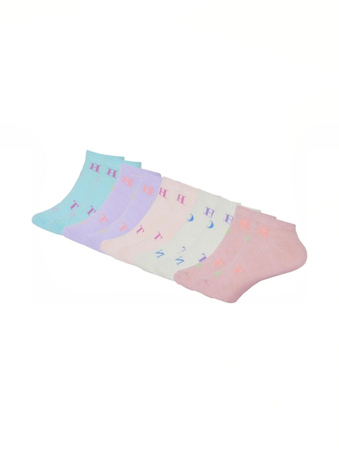 Blacktank Men Pack of 5 Cotton Patterned Ankle Length Socks