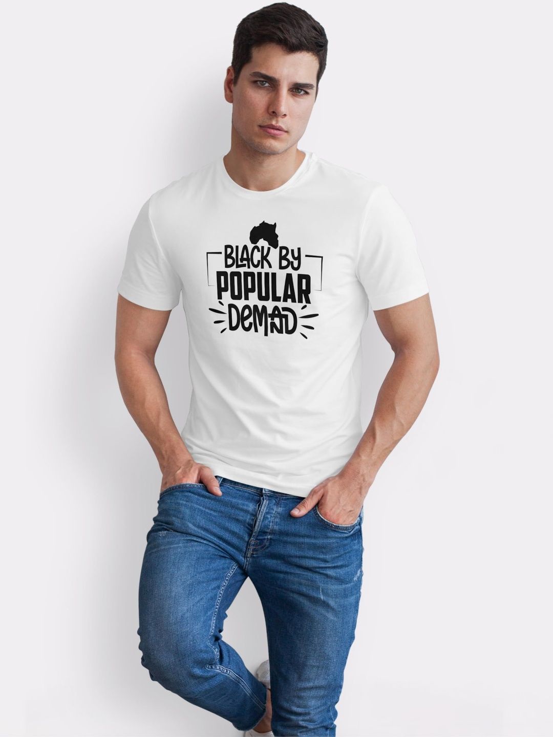 Seekbuylove Typography Printed Round Neck Bio Finish Cotton T-shirt