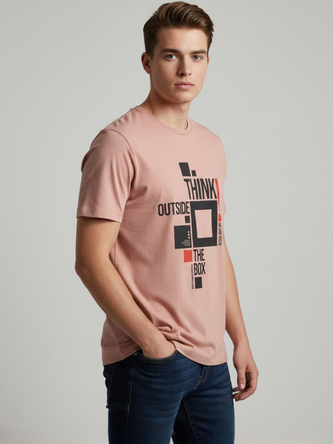 M.O.J.O MONKEY Men Typography Printed T-shirt