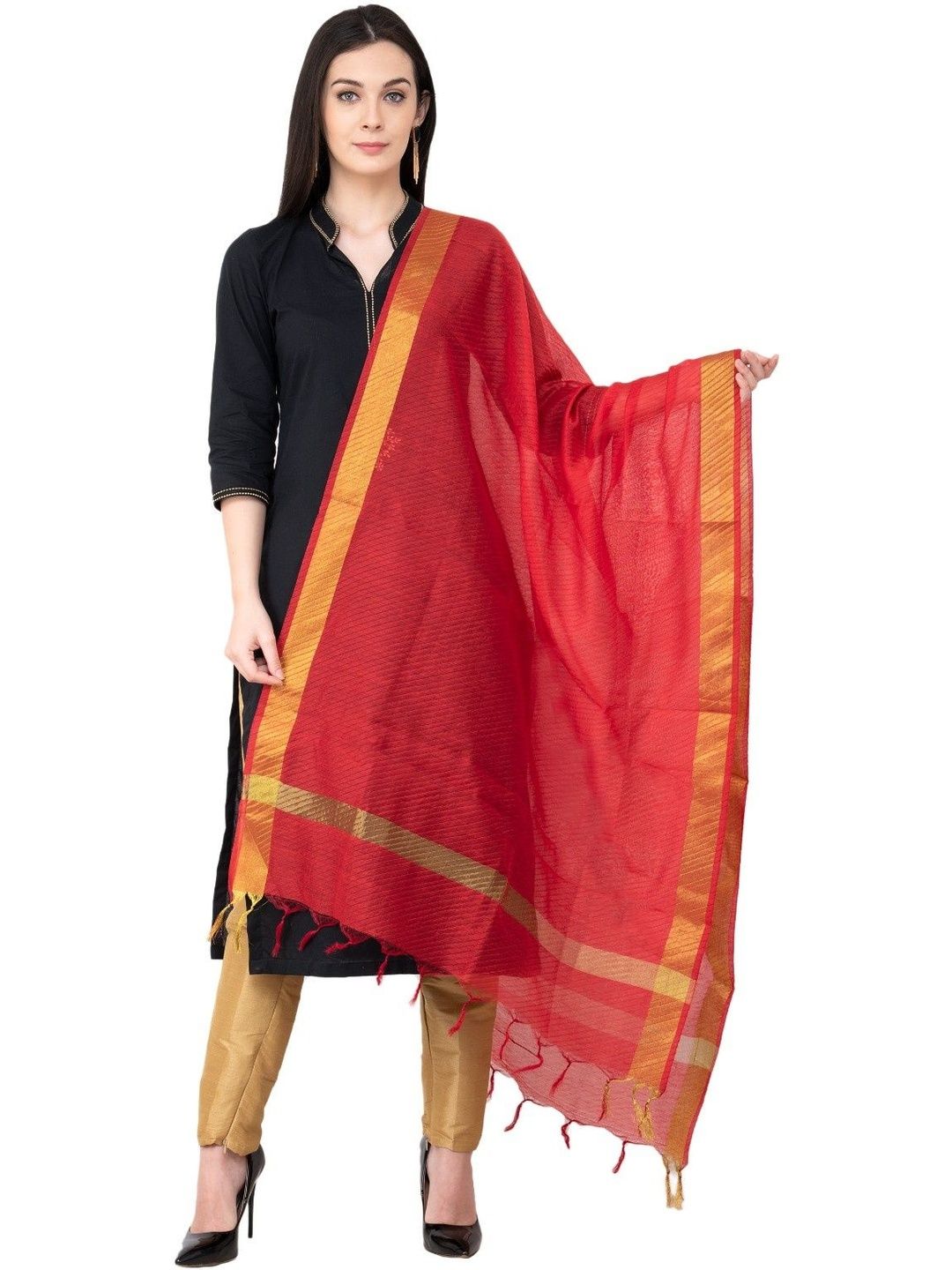 A R SILK Woven Design Dupatta