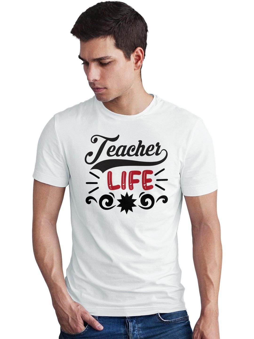 Seekbuylove Men Typography Printed Bio Finish T-shirt