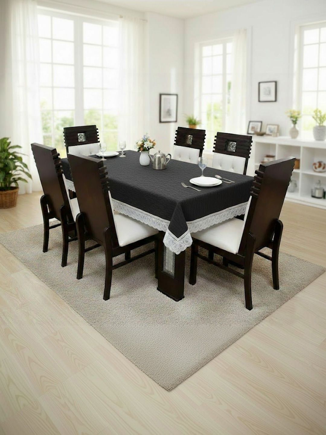 CASA-NEST CASA-NEST Black 8-Seater Table Cover