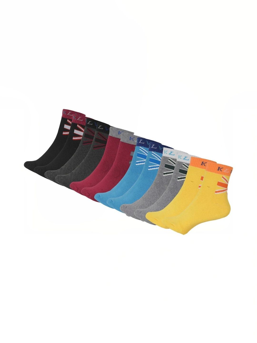 Blacktank Men Pack of 6 Cotton Patterned Ankle Length Socks