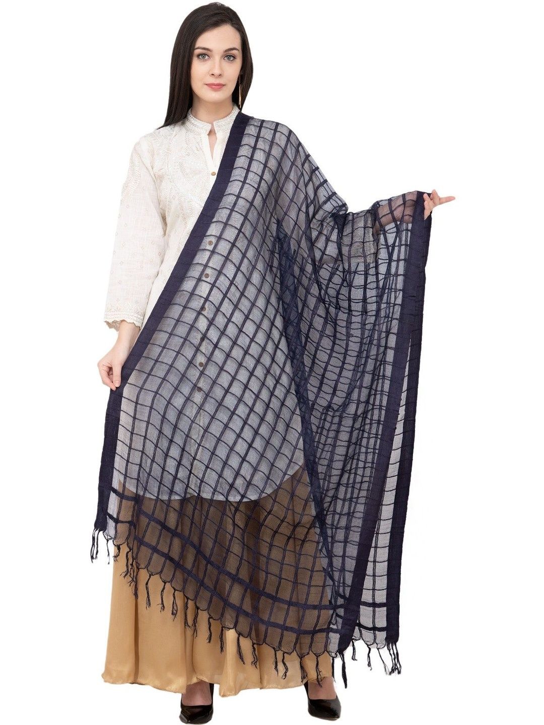A R SILK Woven Design Dupatta