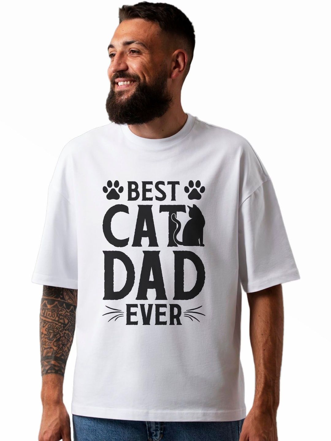 Seekbuylove Men Typography Printed Drop-Shoulder Sleeves Bio Finish T-shirt