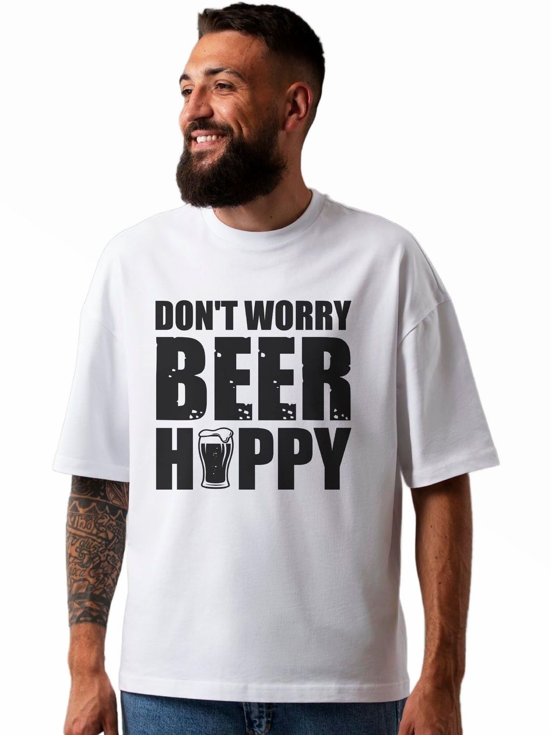 Seekbuylove Typography Printed Round Neck Bio Finish Cotton T-shirt