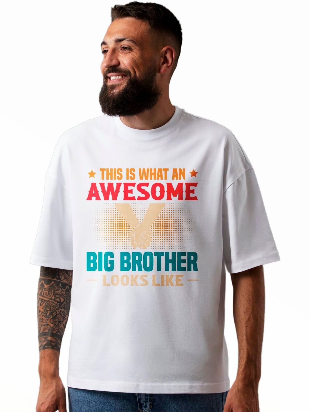 Seekbuylove Men Typography Printed Drop-Shoulder Sleeves Bio Finish T-shirt