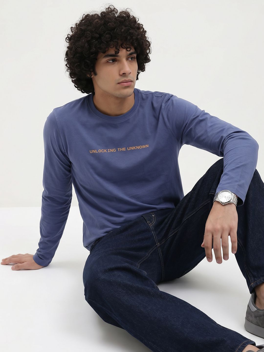 The Roadster Life Co. Typography Printed Pure Cotton T-Shirt
