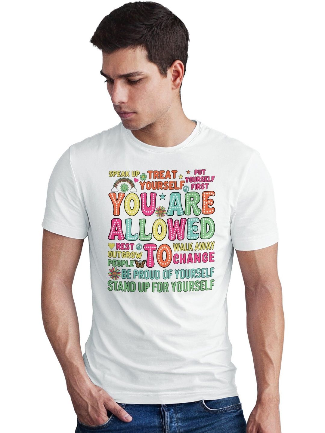 Seekbuylove Men Typography Printed Bio Finish T-shirt