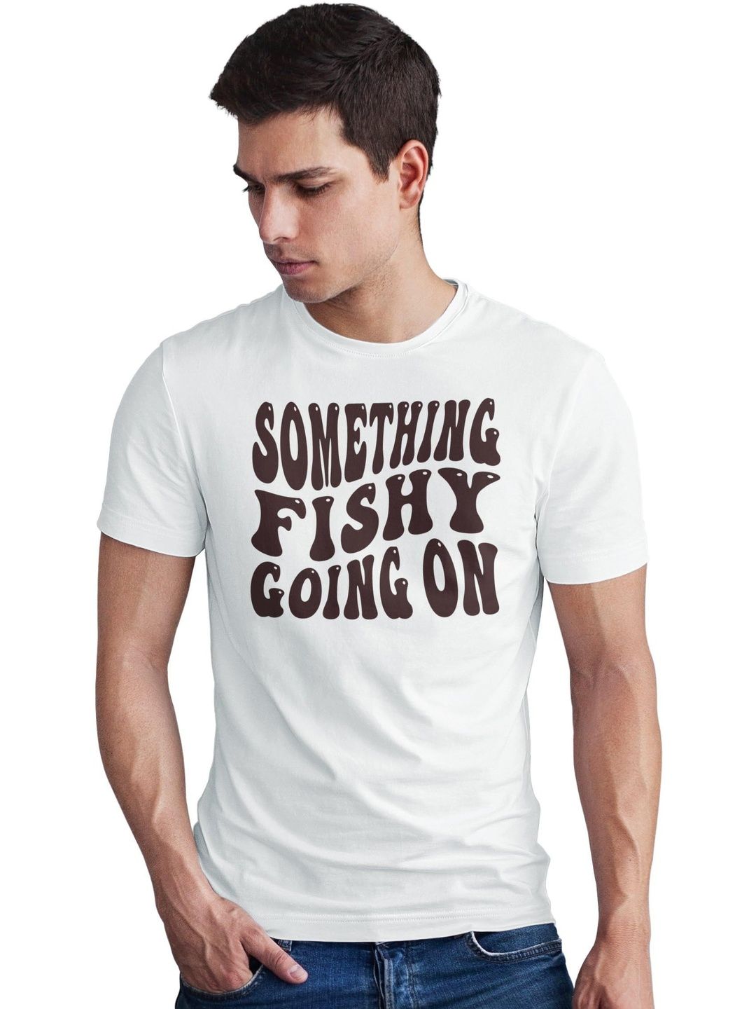 Seekbuylove Men Typography Printed Bio Finish T-shirt