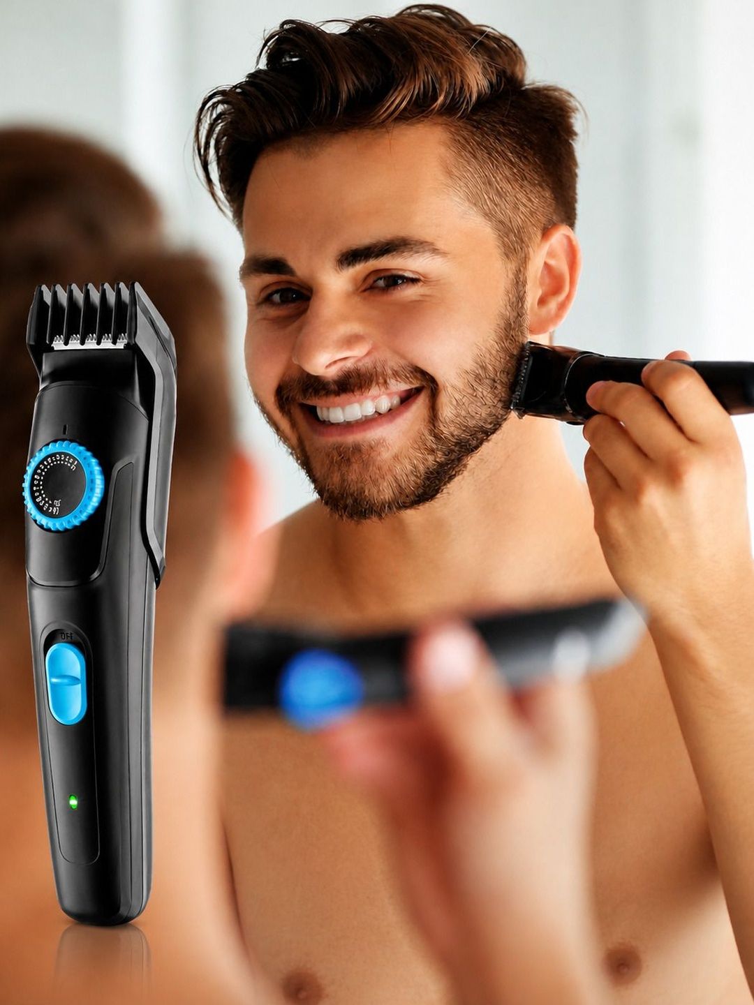 NOYMI Rechargeable USB Charging Attachments Adjustable Length Beard Trimmer