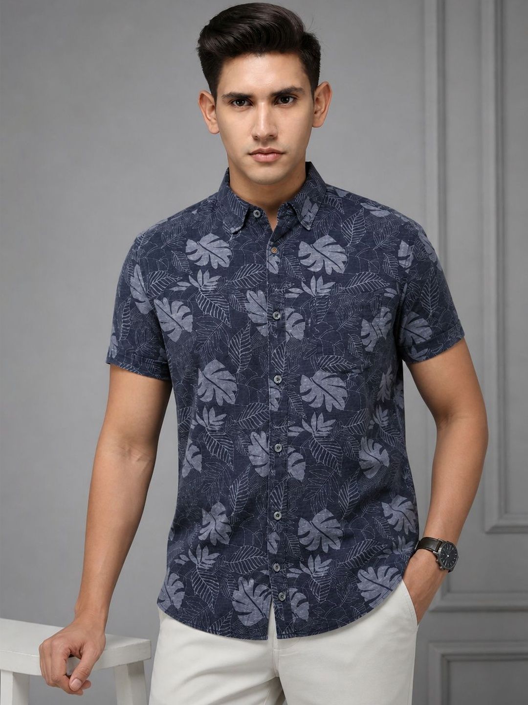 HERE&NOW Men Comfort Floral Printed Casual Shirt