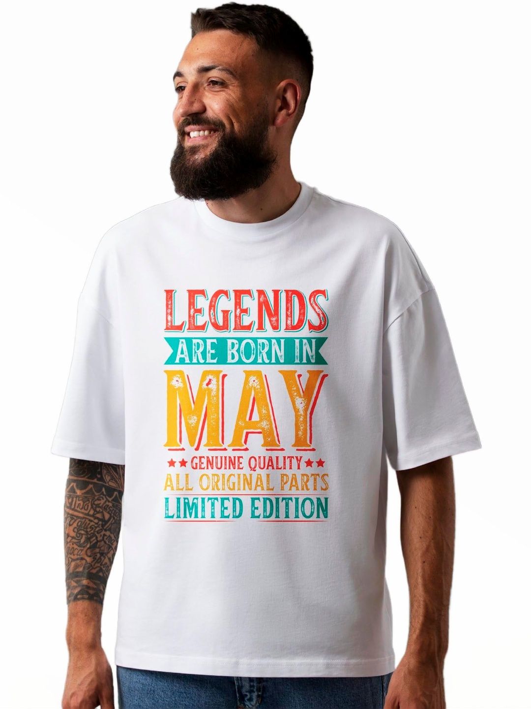 Seekbuylove Typography Printed Round Neck Bio Finish Cotton T-shirt