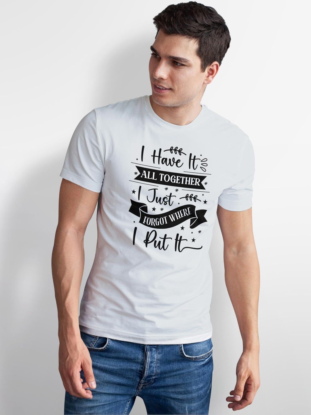 Seekbuylove Men Typography Printed Bio Finish T-shirt