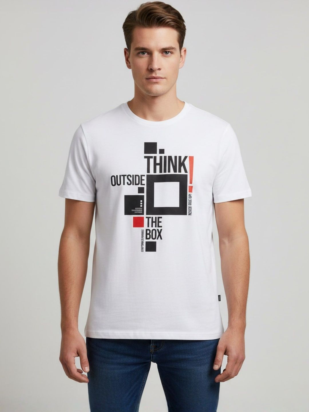 M.O.J.O MONKEY Men Typography Printed T-shirt