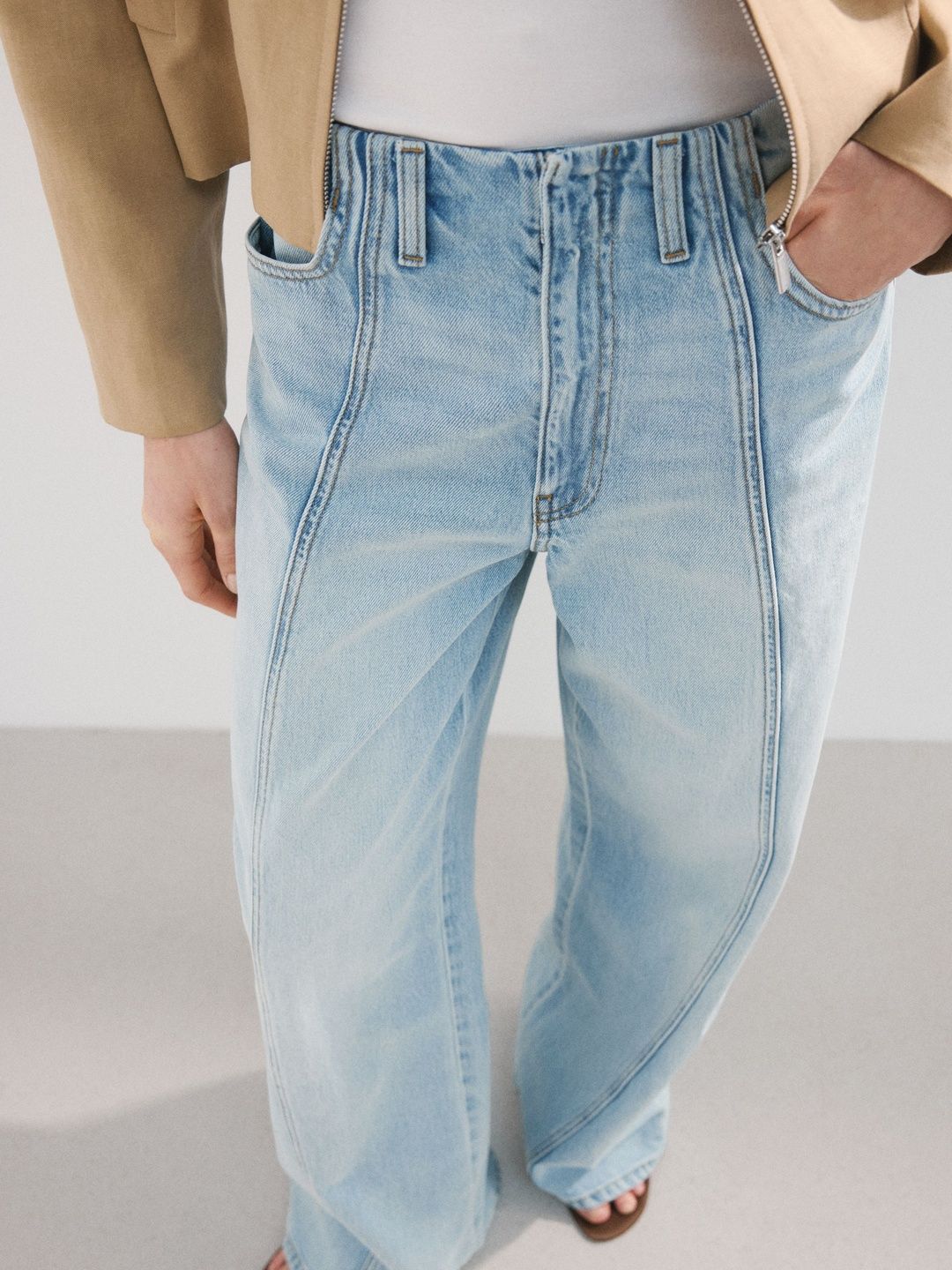 Relaxed Fit Mid-Rise Light Fade Jeans