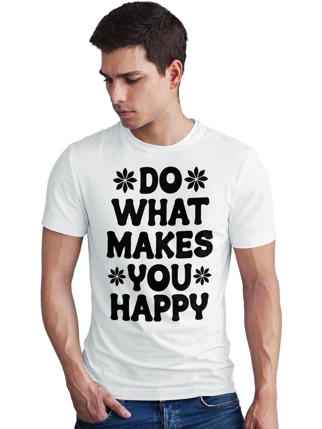 Seekbuylove Men Typography Printed Bio Finish T-shirt