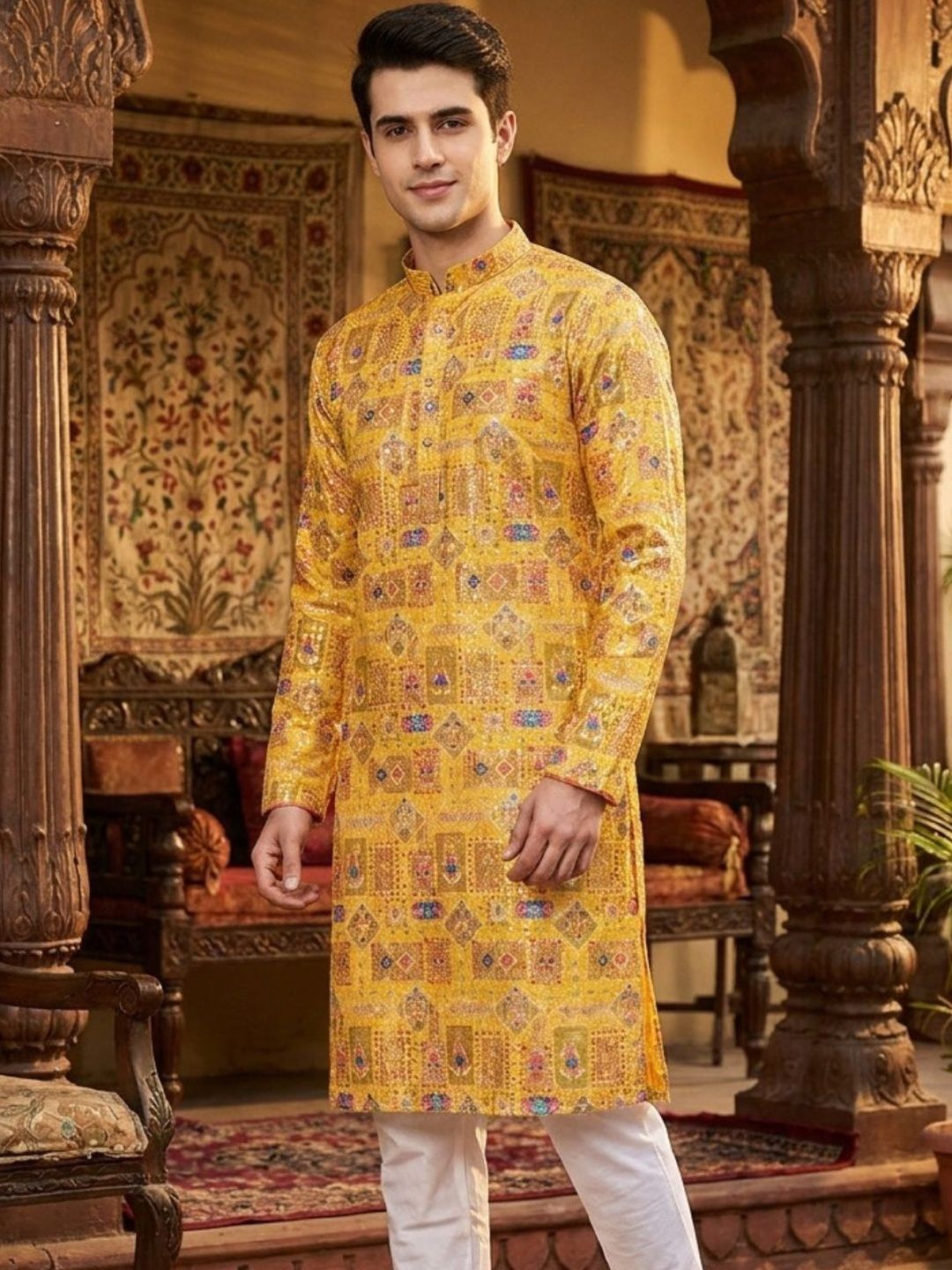 Moda Rapido Men Ethnic Motifs Printed Kurta