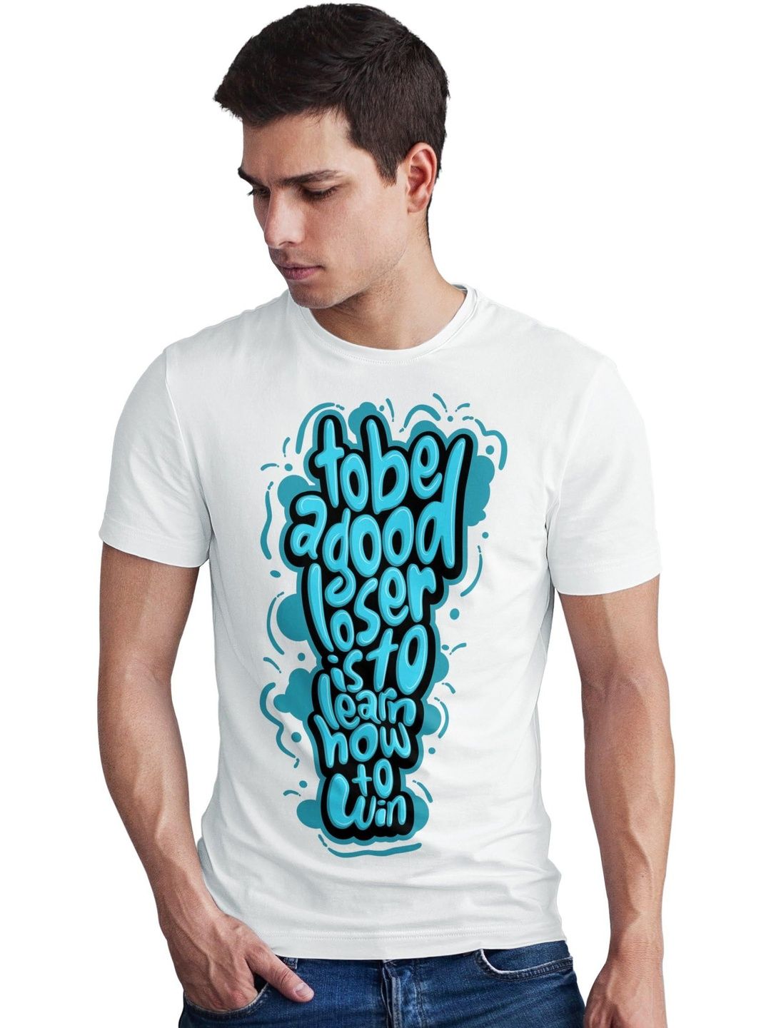 Seekbuylove Men Typography Printed Bio Finish T-shirt