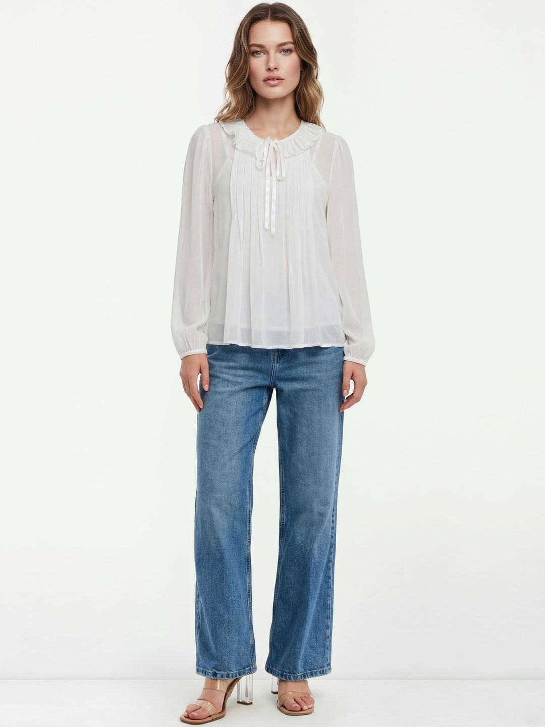 Tie-Up Neck Ruffles Top COVER STORY Tie-Up Neck Ruffles Top
