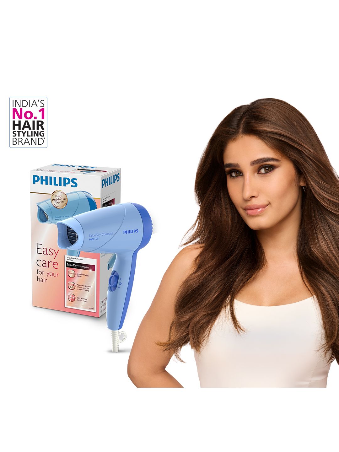 Philips ThermoProtect HP8100/60 Hair Dryer Quick Drying 1000W  - Blue