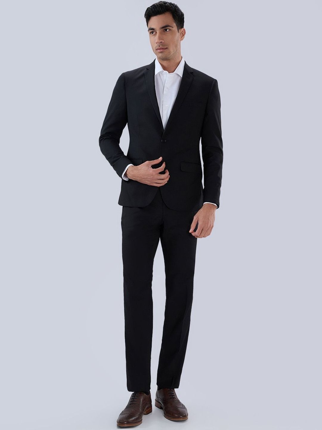 Raymond Raymond Notched Lapel Slim Fit 2 Piece Blazer & Trousers Suits