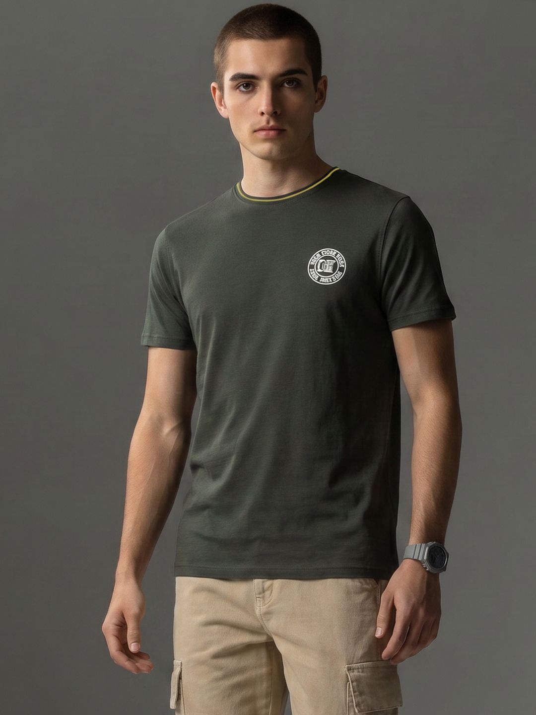 FCUK Round Neck Pure Cotton T-shirt