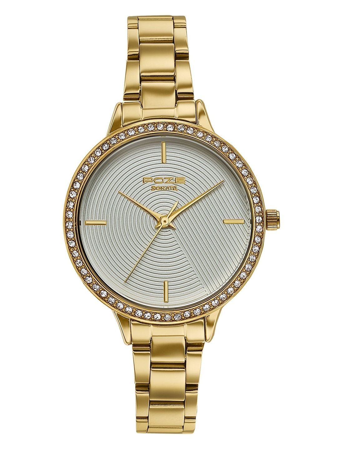 Sonata Women Poze 9 Quartz Analog Silver Dial Watch - SP80187YM01W
