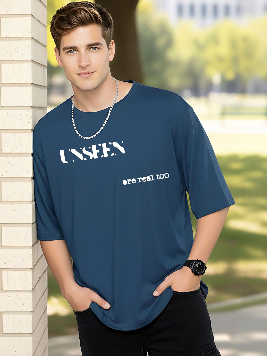 Kook N Keech Men Typography Printed Drop-Shoulder Sleeves T-shirt