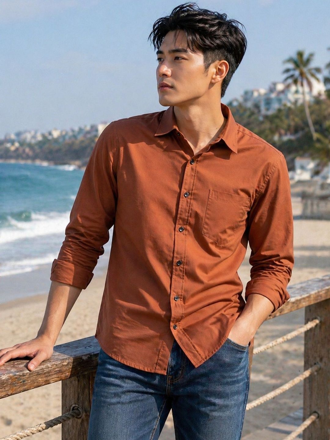 R.Code by The Roadster Life Co. Men Premium Casual Shirt