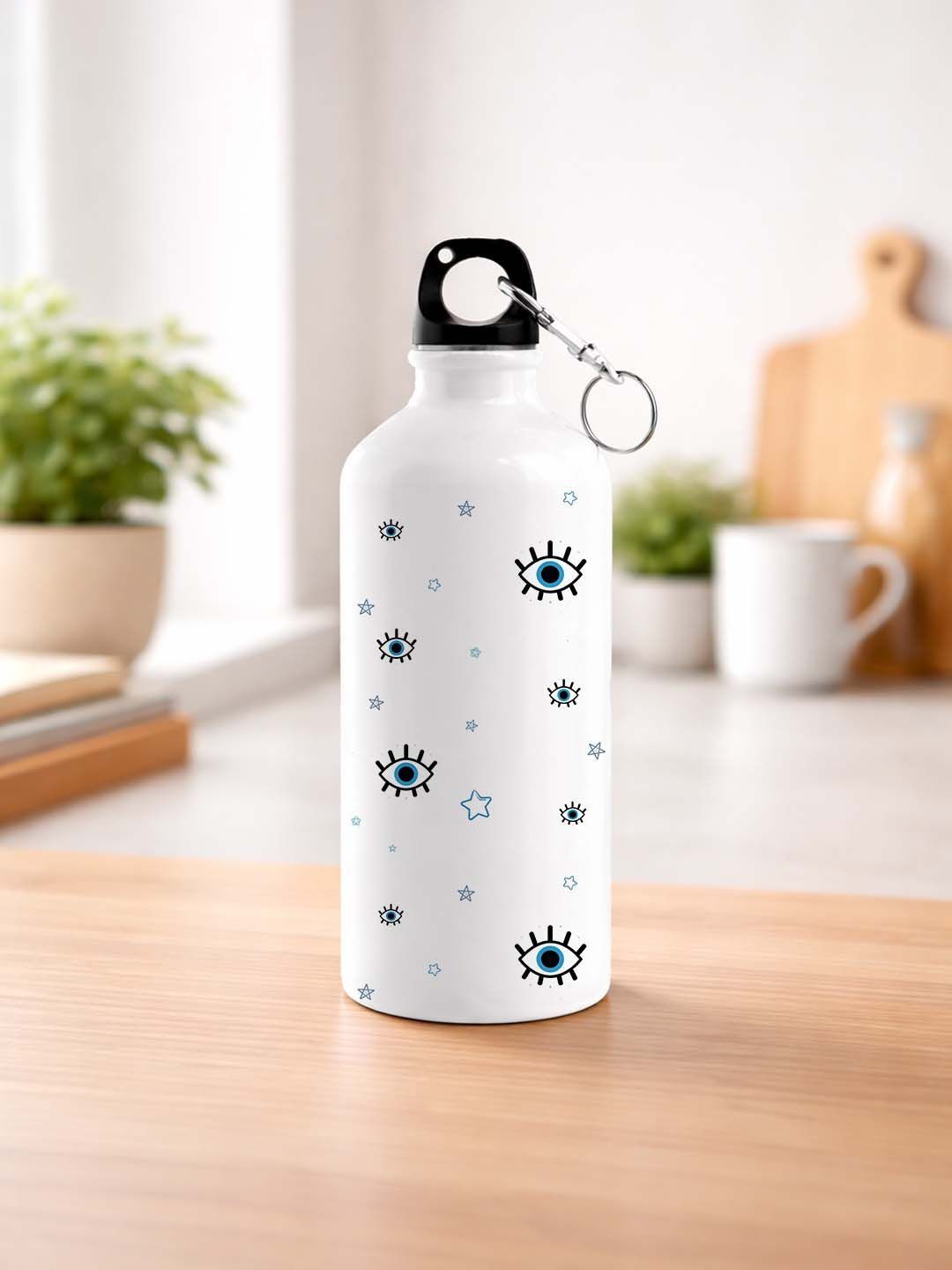 Giftii White & Black Single Aluminium Other Water Bottle