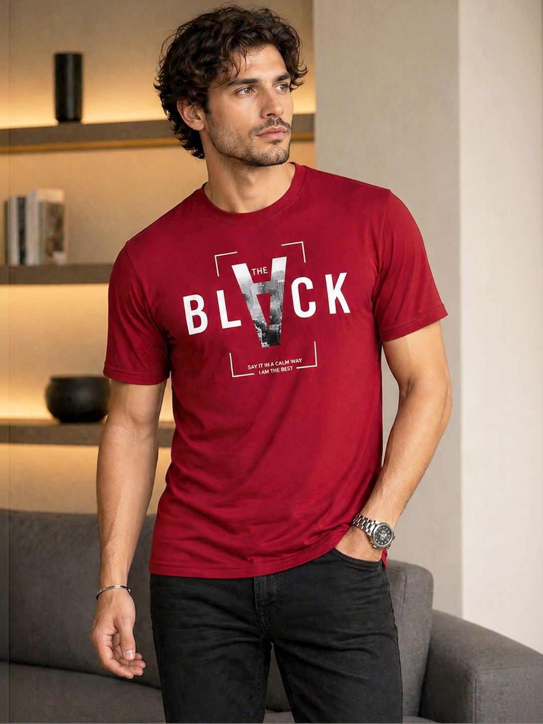 THE BEETEL HOUSE Men Typography Printed T-shirt